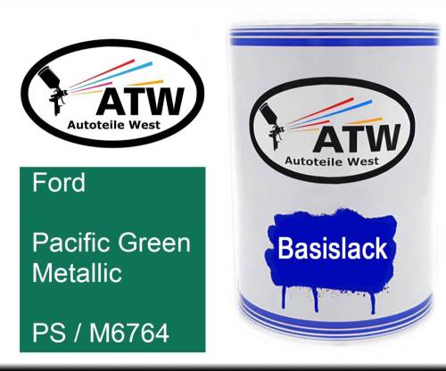 Ford, Pacific Green Metallic, PS / M6764: 500ml Lackdose, von ATW Autoteile West.
